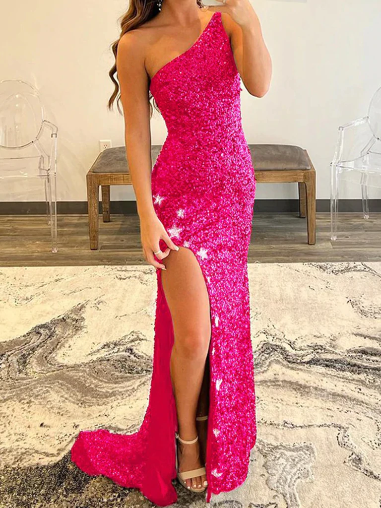 long pink prom dresses